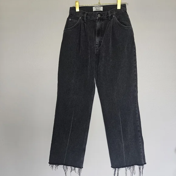 Reformation Jeans | Isabelle Pleated Jean Washed Black Denim Womens 27 - Picture 2 of 7